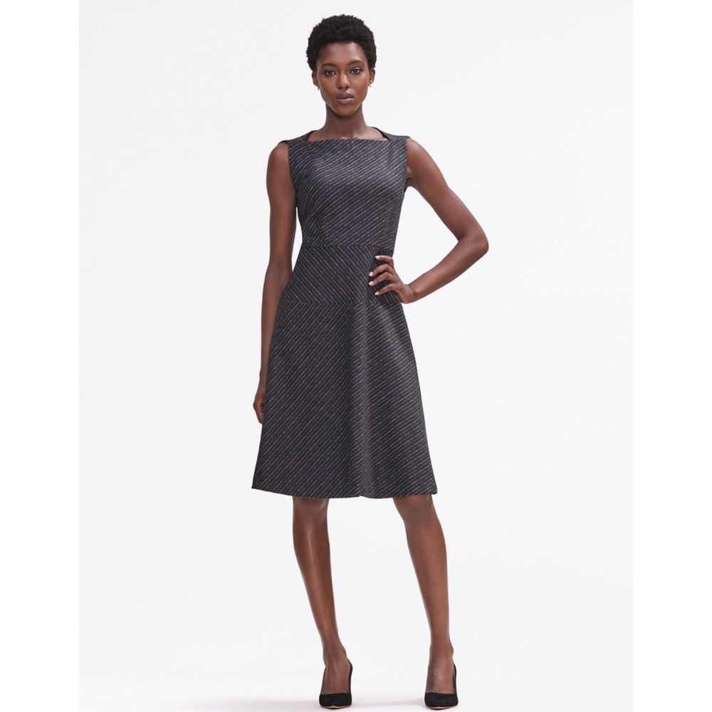 Drop-waist Fit&Flare Wool Dress
